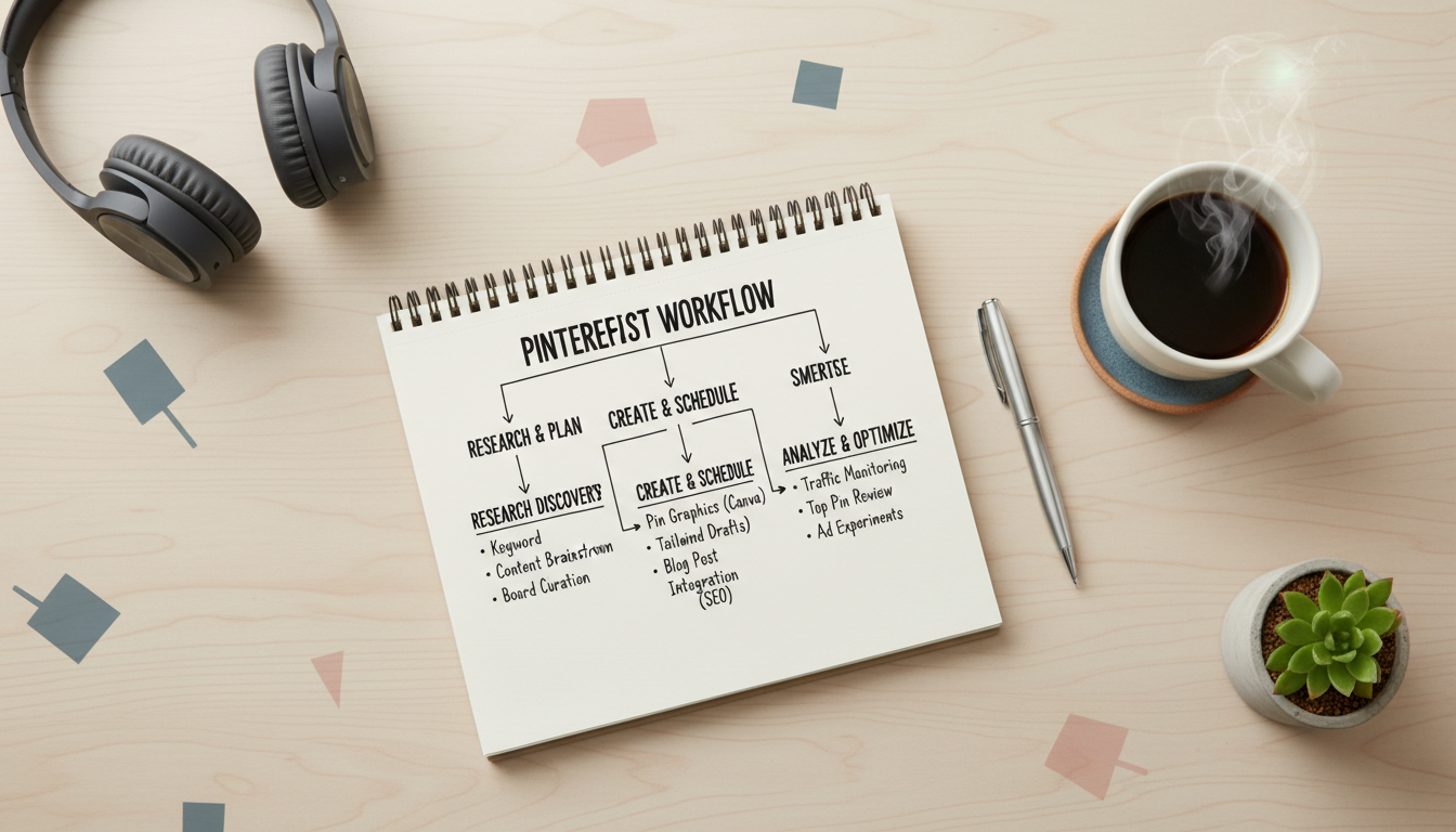 Pinterest SEO checklist for marketers, showing practical steps to optimize pins and boost website traffic. Actionable tips for effective Pinterest marketing strategy implementation. #PinterestTips #SEOchecklist #MarketingPlan