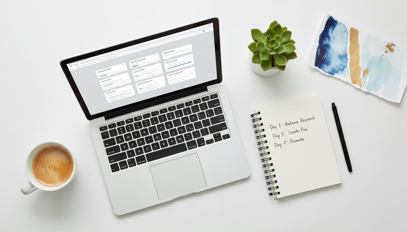 Actionable 7-day Pinterest content execution plan for lead generation, ideal for small teams boosting organic reach.